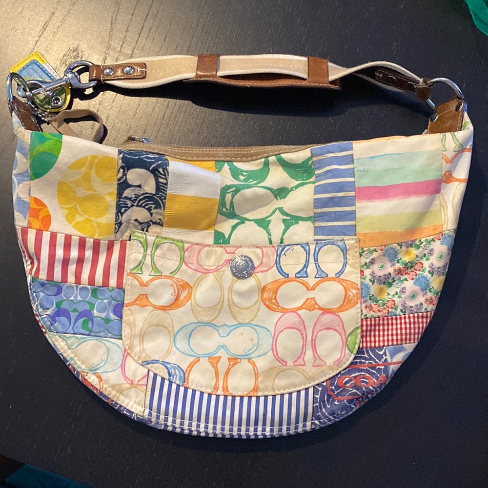 Coach Poppy patchwork Satchel